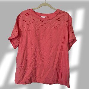 Time and Tru Coral Rose Top